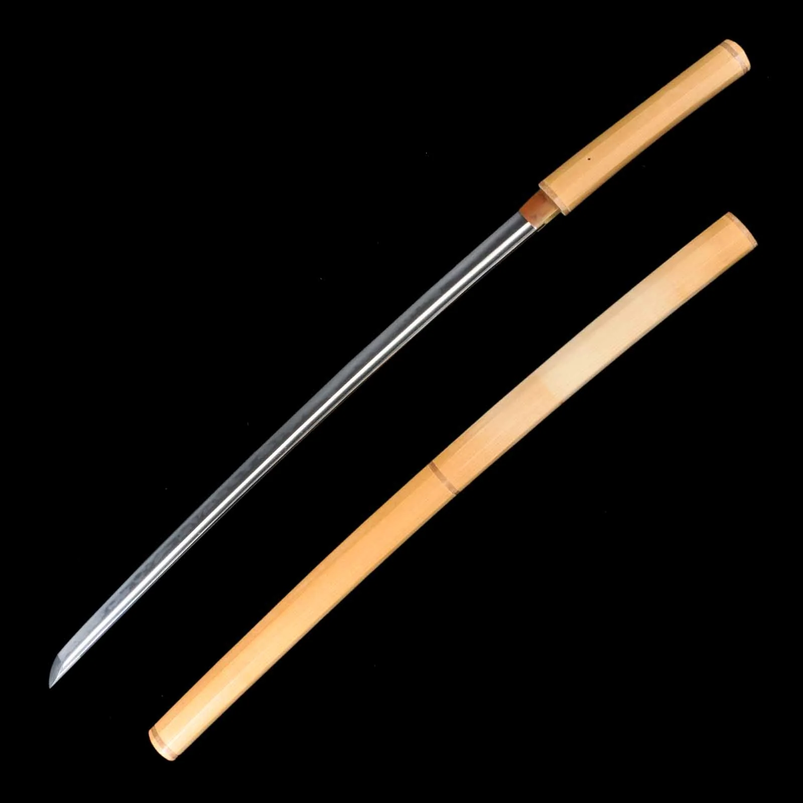 Katana - Mumei(No Signature) - NBTHK Hozon Certificate(Hisamichi) - Shirasaya - Suriage Nakago - Shinto Era - Hiroshima 57465 - Image 2