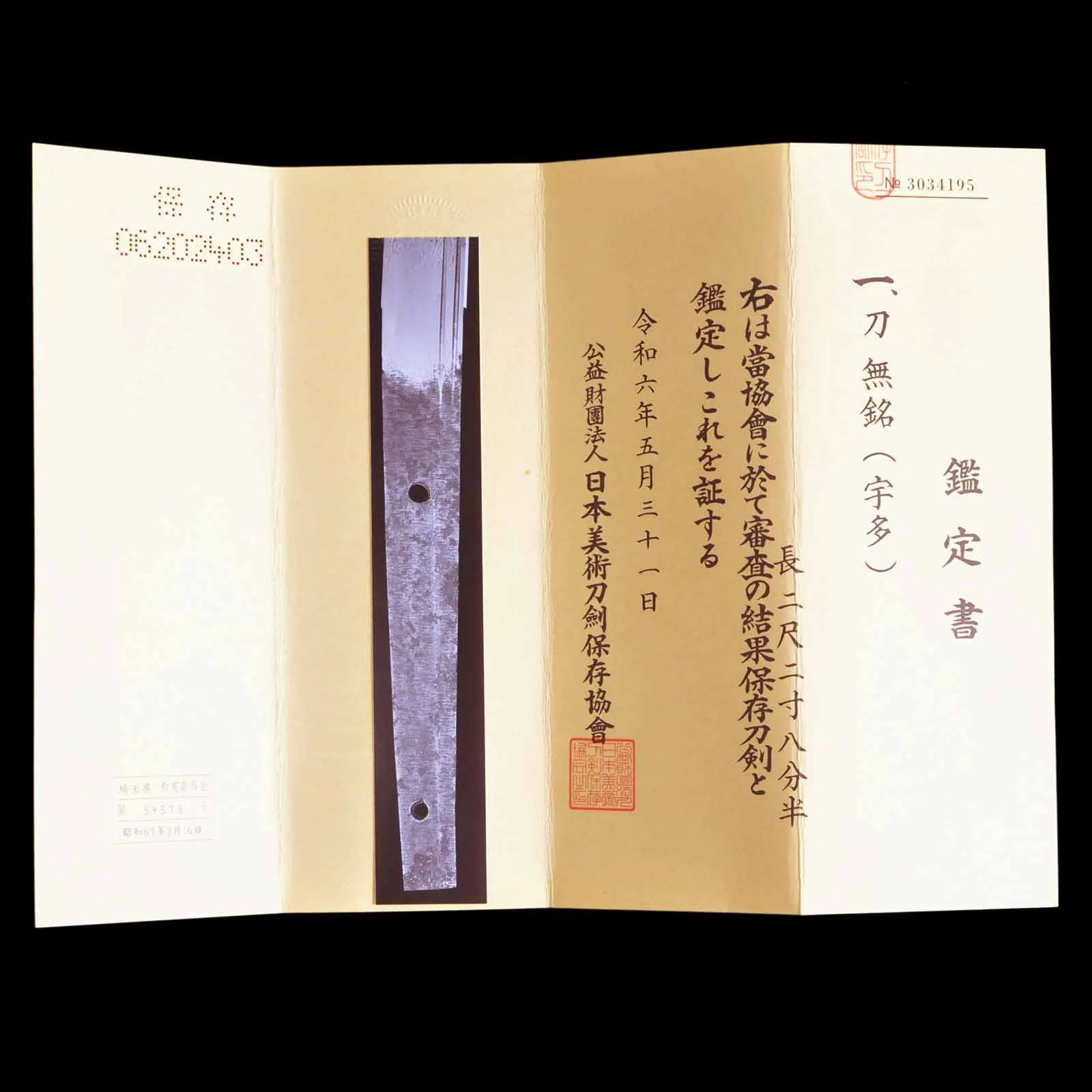 Katana - Mumei(No Signature) - NBTHK Hozon Certificate(Uda)- Shirasaya Koshirae - Suriage Nakago - Koto Era - Saitama 59573 - Image 20