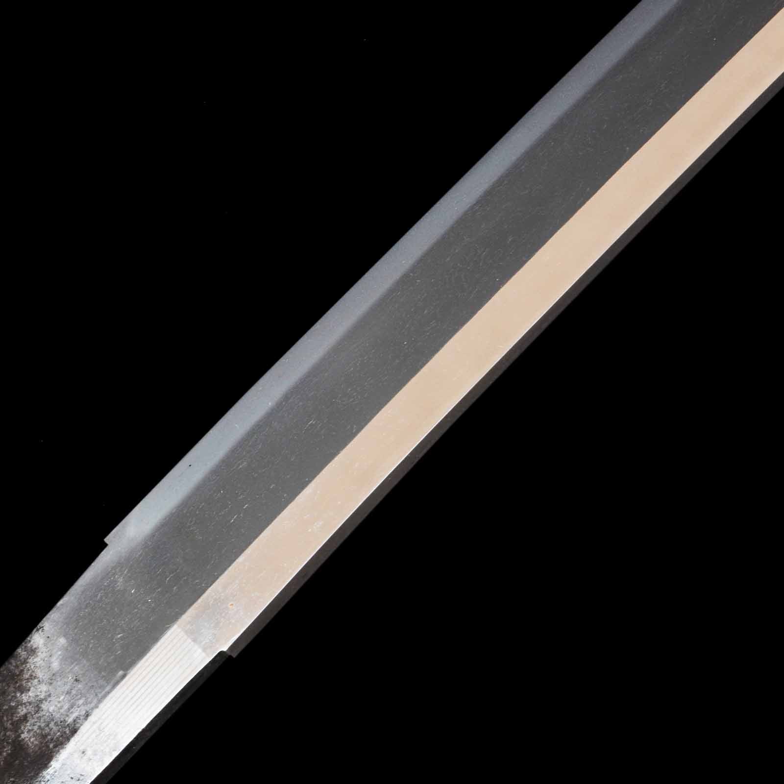 Katana - Tsuguhiro - NBTHK Tokubetsu Hozon Certificate - Uchigatana/Shirasaya Koshirae - Suriage Nakago - Koto Era - Image 9