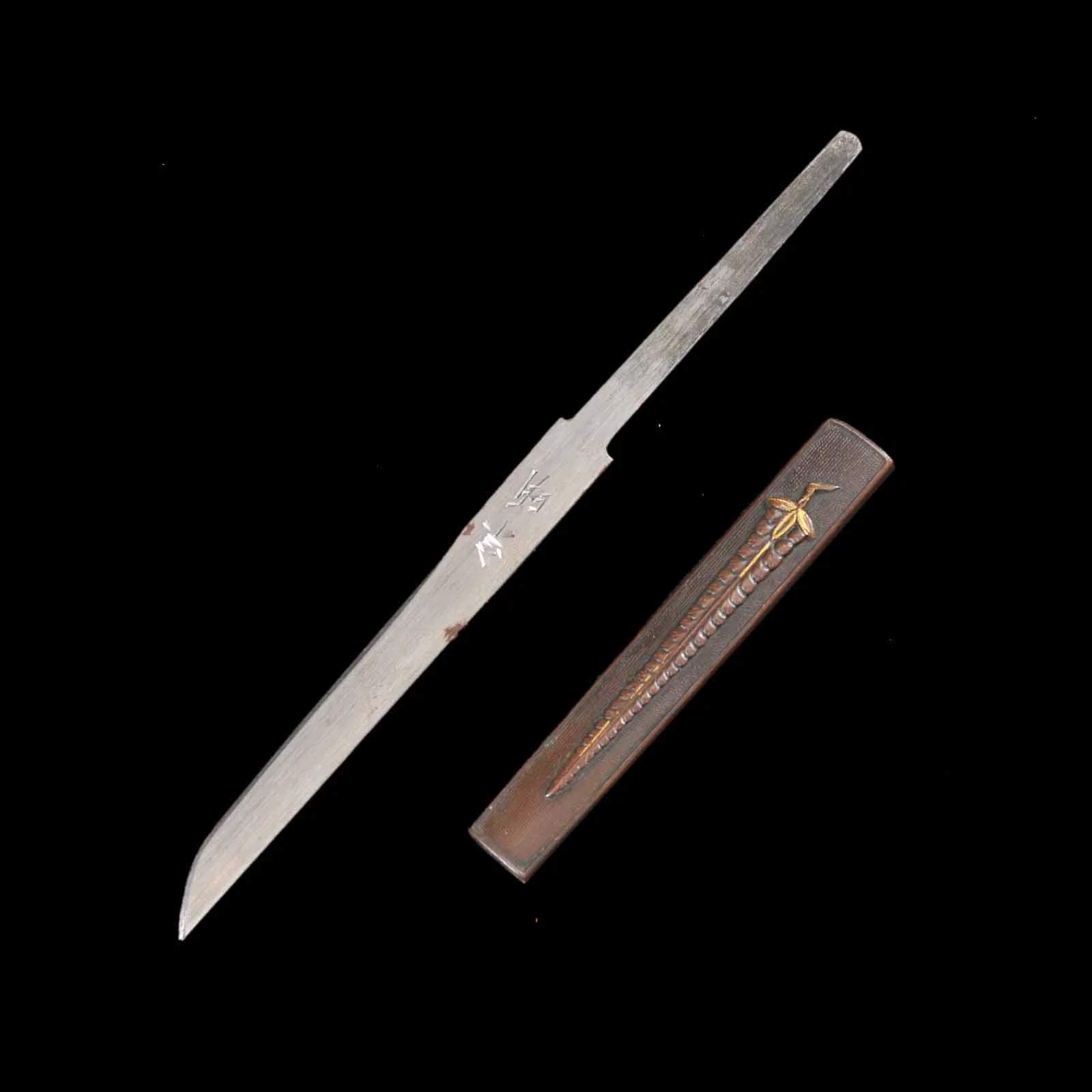 Tanto - Kane'ie - NBTHK Hozon Certificate - Aikuchi Koshirae - Ubu Nakago - Shinto Era - Shizuoka 63825 - Image 25