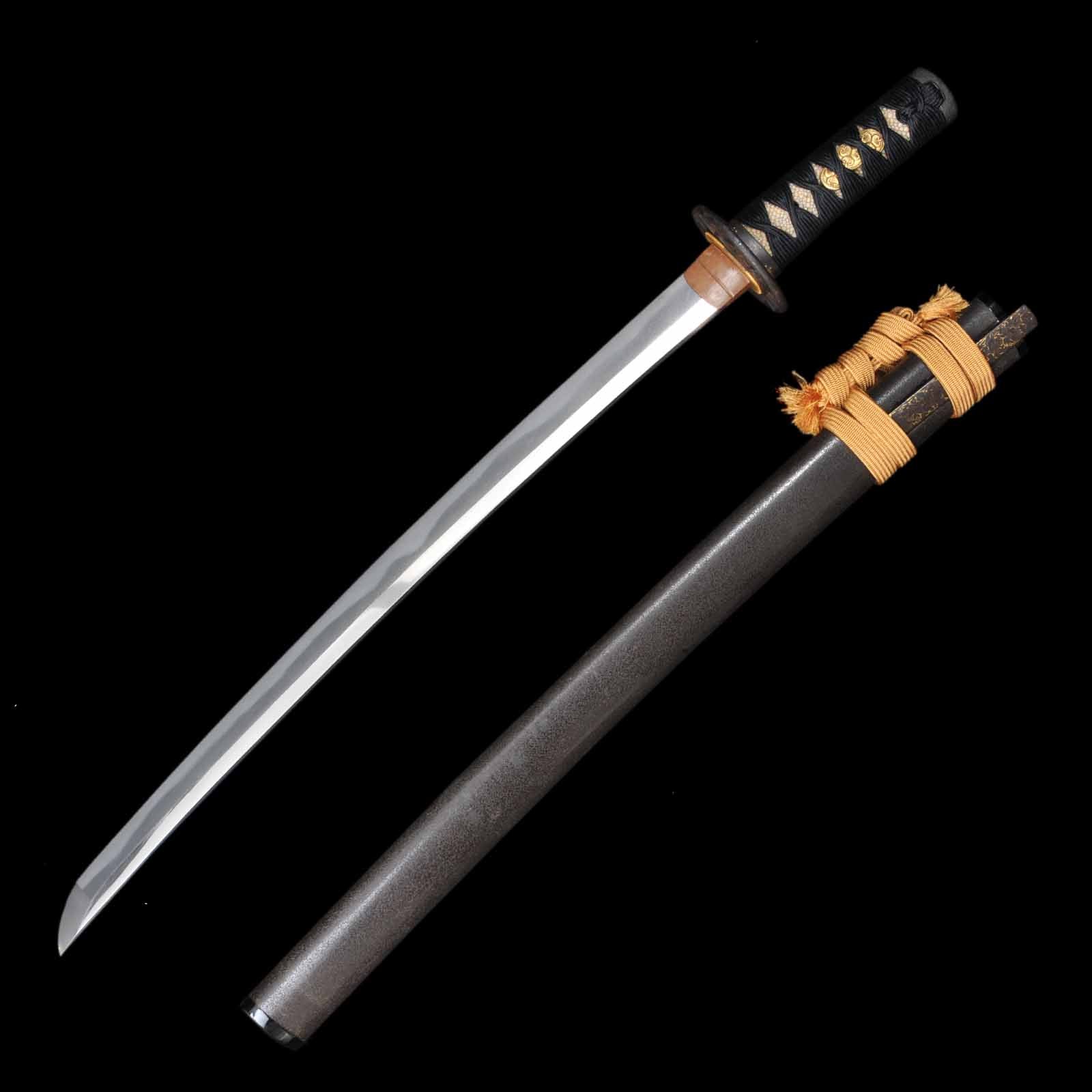 Wakizashi - Ujifusa - Uchigatana Koshirae - Suriage Nakago - Koto Era - Osaka 112528 - Image 2