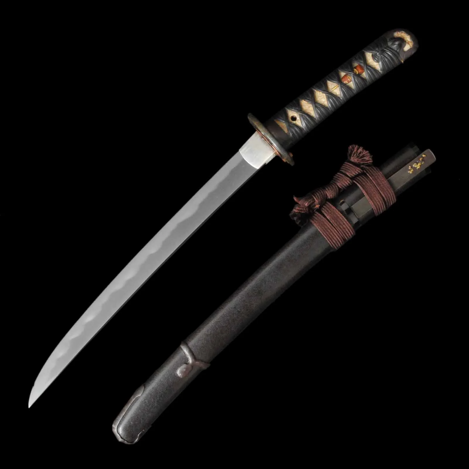 Wakizashi(O-tanto) - Mumei(No Signature) - Uchigatana Koshirae - Ubu Nakago - Shinshinto Era - Osaka 129345 - Image 2
